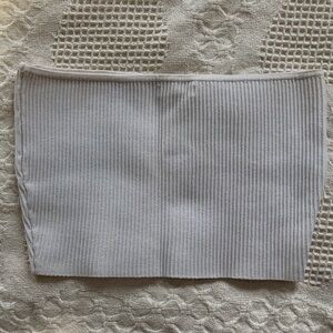 La Hearts Ribbed Tube Top in Cream